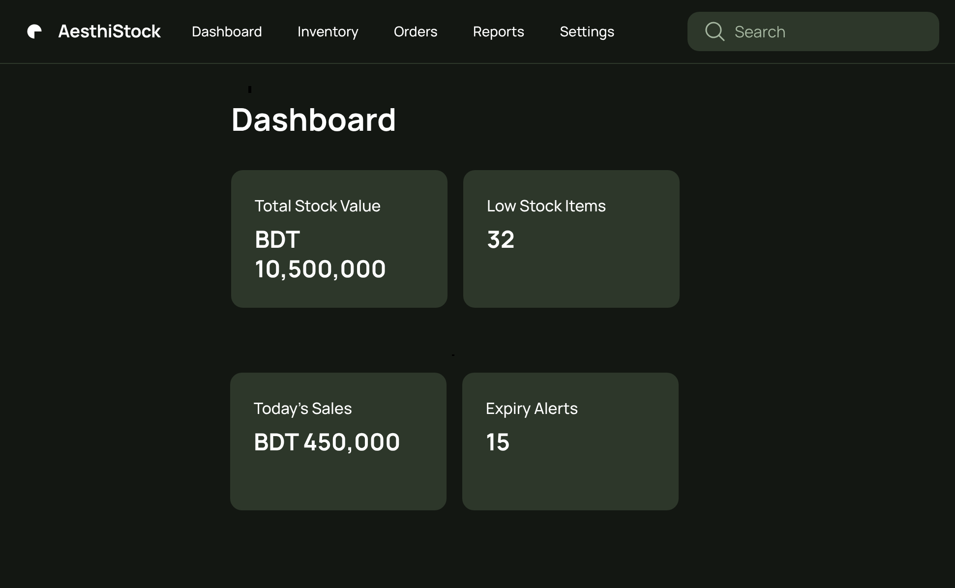 AesthiStock-Inventory Management System