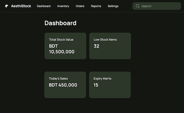 AesthiStock-Inventory Management System